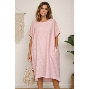 womens linen white dress Women White Linen Summer Wedding Guest Dress 3473# main image 1